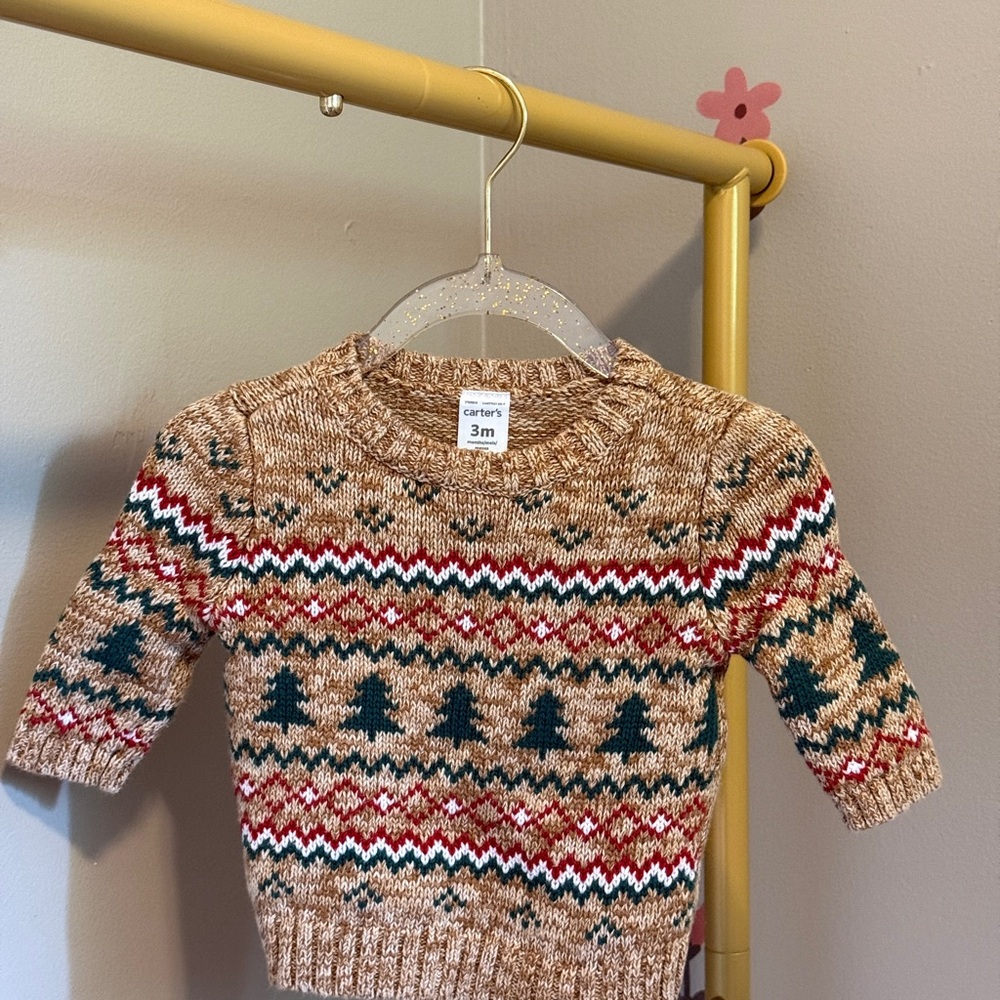 Carter's Tan Knit Sweater 3M